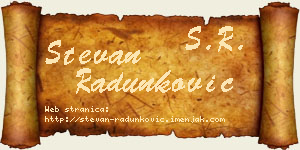 Stevan Radunković vizit kartica